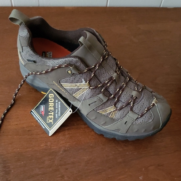Merrell Shoes - Merrell GORETEX Women's Vibram Hiking Trail Shoes - Gray and Brown NWT
